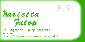 marietta fulop business card