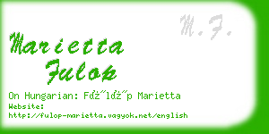 marietta fulop business card